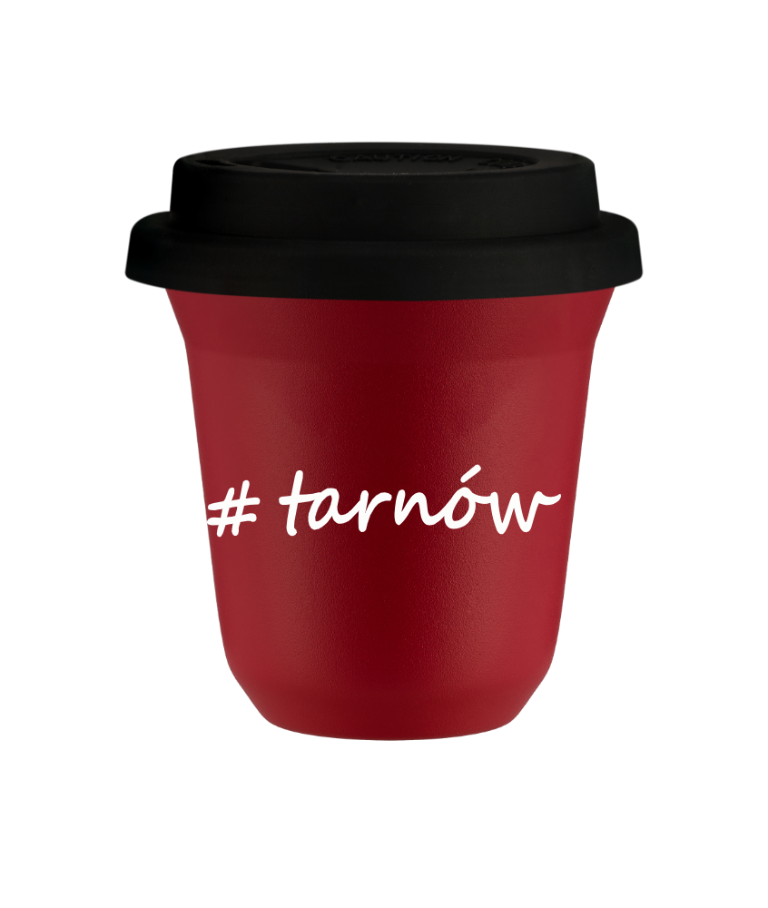 Kubek 80 ml CZERWONY Tarnów z pokrywką czarna kubek termiczny na kawe | 70,00 zł Kubek 80 ml CZERWONY Tarnów z pokrywką czarna kubek termiczny na kawe | 70,00 zł