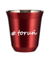 Kubek 150 ml CZERWONY METALIC Toruń kubek termiczny na kawe | 65,00 zł