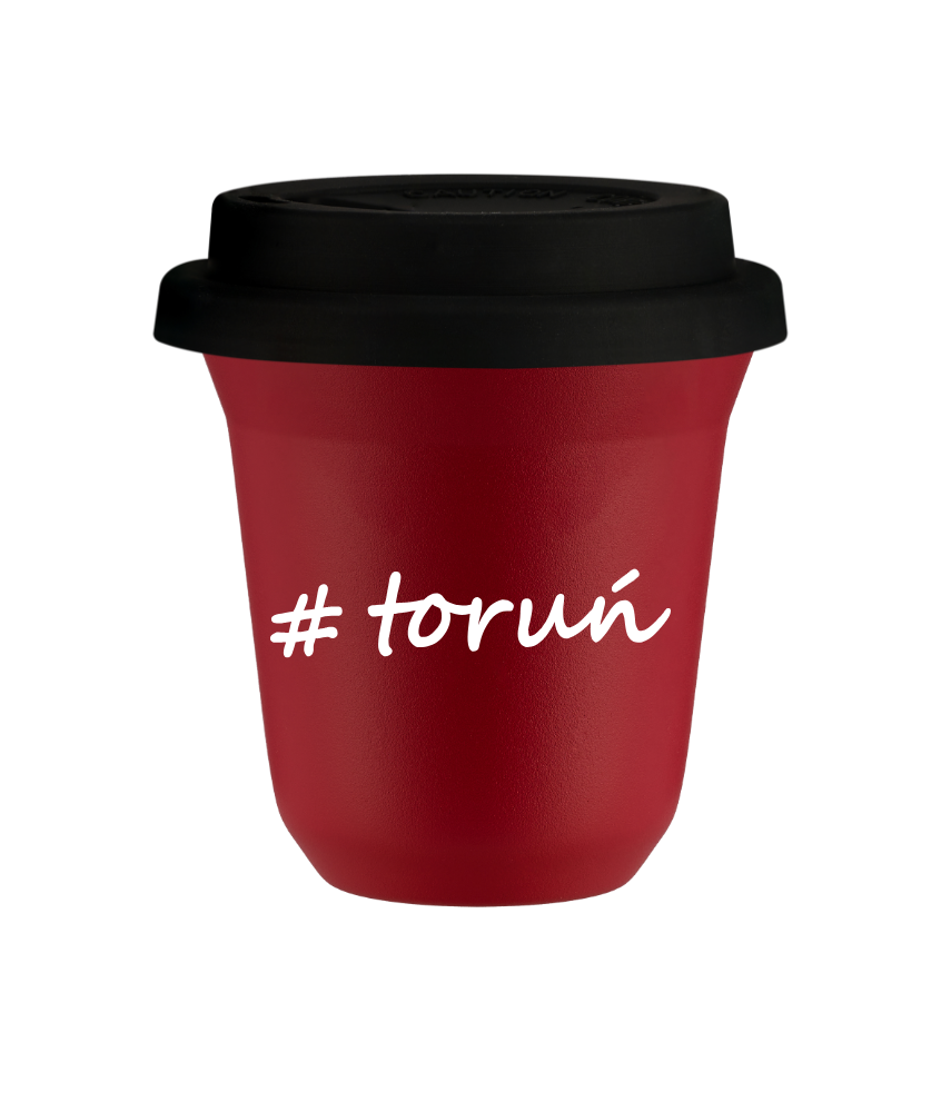Kubek 240 ml CZERWONY Toruń z pokrywką czarna kubek termiczny na kawe | 75,00 zł Kubek 240 ml CZERWONY Toruń z pokrywką czarna kubek termiczny na kawe | 75,00 zł