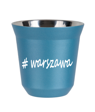 Kubek 240 ml BŁĘKITNY METALIC Warszawa