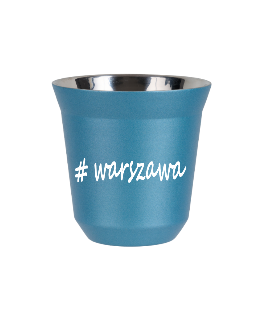 Cup 240 ml METALLIC LIGHT BLUE "Warszawa"