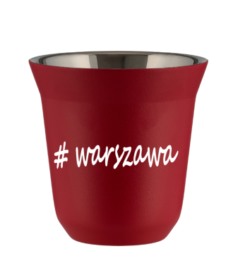 Kubek 240 ml CZERWONY Warszawa