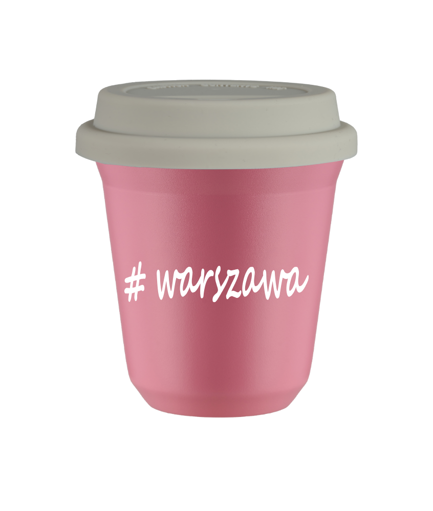 Kubek 240 ml RÓŻOWY Warszawa z pokrywką biala kubek termiczny na kawe | 75,00 zł Kubek 240 ml RÓŻOWY Warszawa z pokrywką biala kubek termiczny na kawe | 75,00 zł