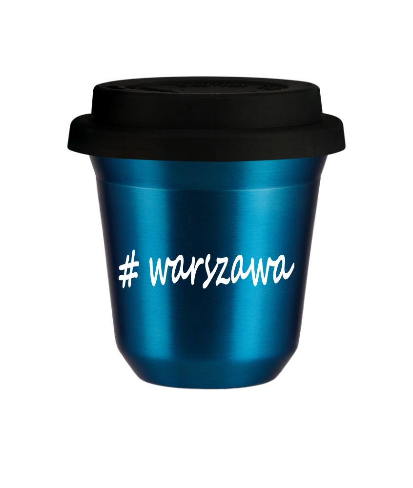 Kubek 240 ml NIEBIESKI METALIC Warszawa z pokrywką czarna kubek termiczny na kawe | 75,00 zł Kubek 240 ml NIEBIESKI METALIC Warszawa z pokrywką czarna kubek termiczny na kawe | 75,00 zł
