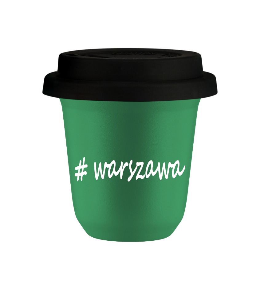 Kubek 80 ml ZIELONY Warszawa z pokrywką czarna kubek termiczny na kawe | 70,00 zł Kubek 80 ml ZIELONY Warszawa z pokrywką czarna kubek termiczny na kawe | 70,00 zł
