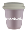 Kubek 240 ml LAWENDOWY Włocławek z pokrywką biala kubek termiczny na kawe | 75,00 zł