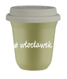 Kubek 150 ml PISTACJOWY Włocławek z pokrywką biala kubek termiczny na kawe | 70,00 zł