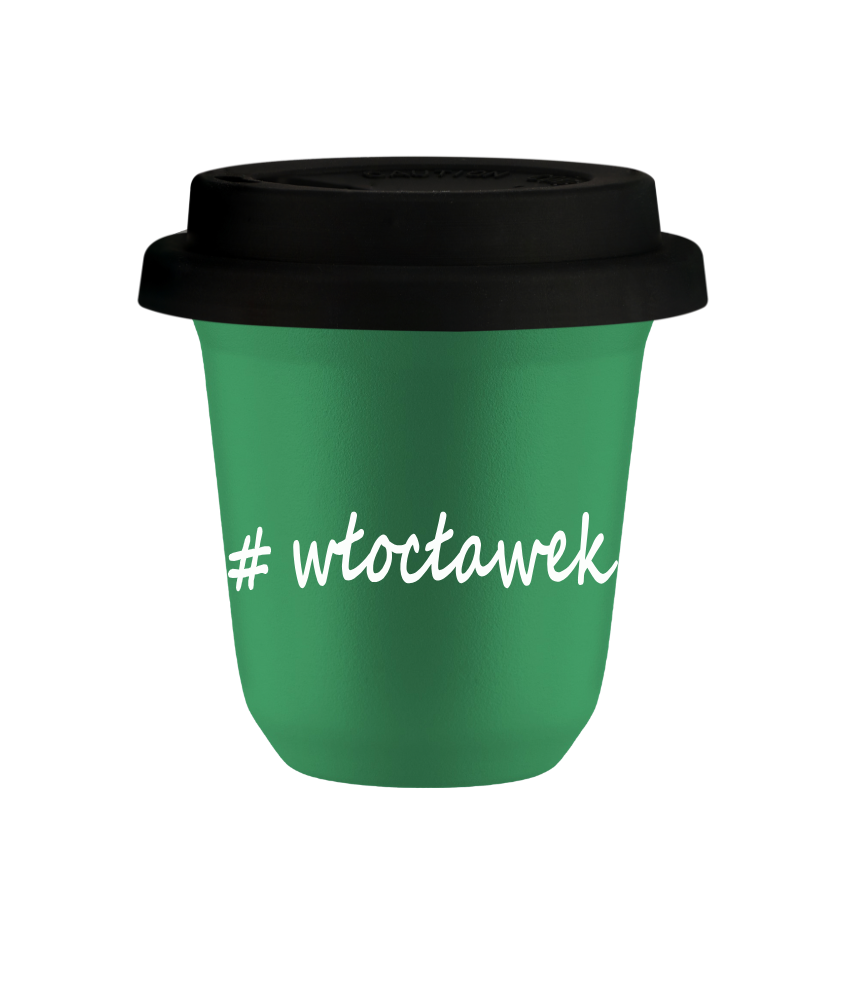 Kubek 80 ml ZIELONY Włocławek z pokrywką czarna kubek termiczny na kawe | 70,00 zł Kubek 80 ml ZIELONY Włocławek z pokrywką czarna kubek termiczny na kawe | 70,00 zł
