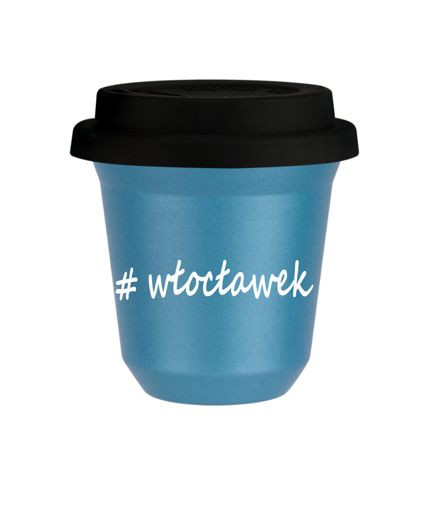 Kubek 80 ml BŁĘKITNY METALIC Włocławek z pokrywką czarna kubek termiczny na kawe | 70,00 zł Kubek 80 ml BŁĘKITNY METALIC Włocławek z pokrywką czarna kubek termiczny na kawe | 70,00 zł