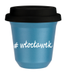 Kubek 240 ml BŁĘKITNY METALIC Włocławek z pokrywką czarna kubek termiczny na kawe | 75,00 zł