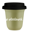 Kubek 150 ml PISTACJOWY Włocławek z pokrywką czarna kubek termiczny na kawe | 70,00 zł