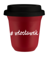 Kubek 240 ml CZERWONY Włocławek z pokrywką czarna kubek termiczny na kawe | 75,00 zł