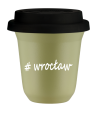Kubek 150 ml PISTACJOWY Wrocław z pokrywką czarna kubek termiczny na kawe | 70,00 zł