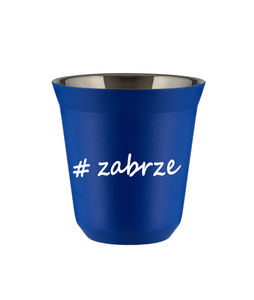 Kubek 150 ml NIEBIESKI Zabrze kubek termiczny na kawe | 65,00 zł Kubek 150 ml NIEBIESKI Zabrze kubek termiczny na kawe | 65,00 zł