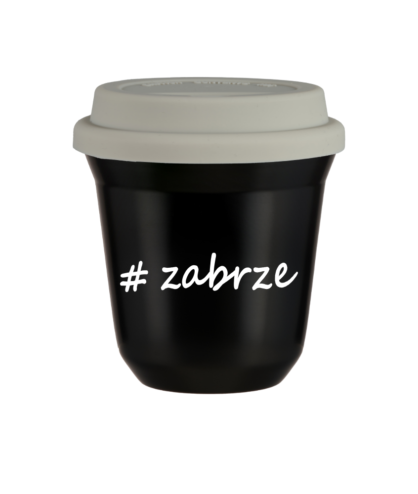 Kubek 80 ml CZARNY Zabrze z pokrywką biala kubek termiczny na kawe | 70,00 zł Kubek 80 ml CZARNY Zabrze z pokrywką biala kubek termiczny na kawe | 70,00 zł
