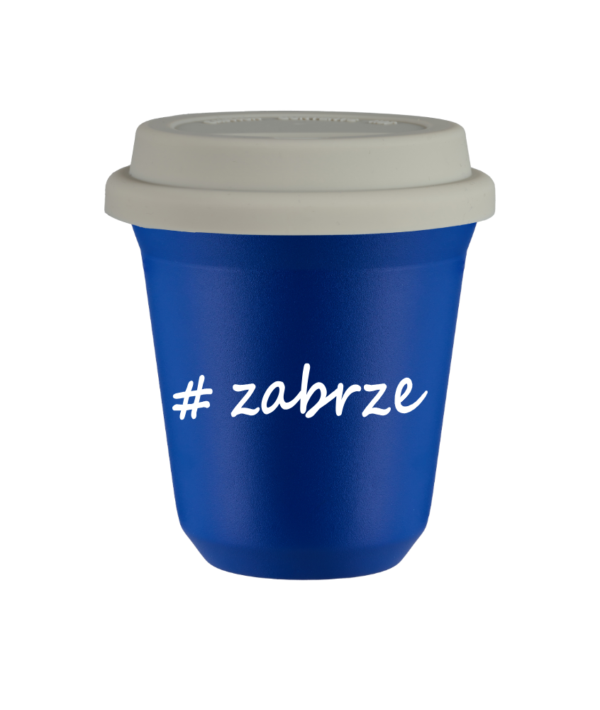 Kubek 150 ml NIEBIESKI Zabrze z pokrywką biala kubek termiczny na kawe | 70,00 zł Kubek 150 ml NIEBIESKI Zabrze z pokrywką biala kubek termiczny na kawe | 70,00 zł