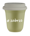 Kubek 240 ml PISTACJOWY Zabrze z pokrywką biala kubek termiczny na kawe | 75,00 zł