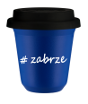Kubek 150 ml NIEBIESKI Zabrze z pokrywką czarna kubek termiczny na kawe | 70,00 zł