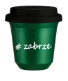 Kubek 240 ml ZIELONY METALIC Zabrze z pokrywką czarna kubek termiczny na kawe | 75,00 zł