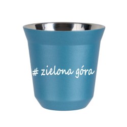 Cup 150 ml METALLIC LIGHT BLUE "Zielona Góra"