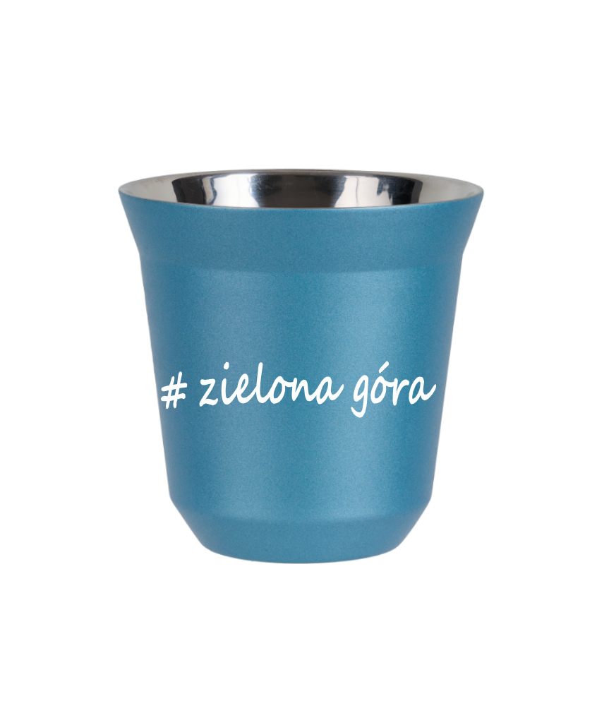 Cup 150 ml METALLIC LIGHT BLUE "Zielona Góra"