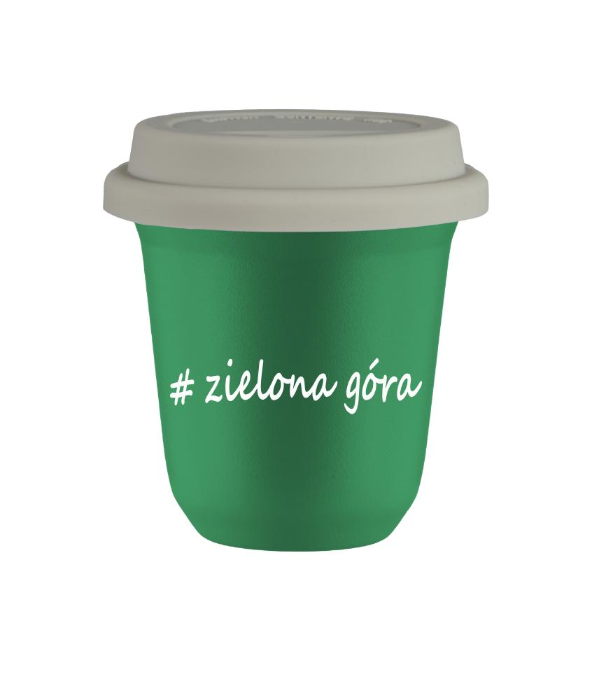 Kubek 240 ml ZIELONY Zielona Góra z pokrywką biala kubek termiczny na kawe | 75,00 zł Kubek 240 ml ZIELONY Zielona Góra z pokrywką biala kubek termiczny na kawe | 75,00 zł