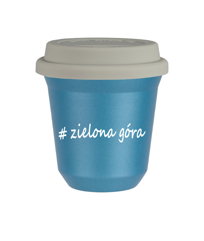 Kubek 240 ml BŁĘKITNY METALIC Zielona Góra z pokrywką biala kubek termiczny na kawe | 75,00 zł Kubek 240 ml BŁĘKITNY METALIC Zielona Góra z pokrywką biala kubek termiczny na kawe | 75,00 zł