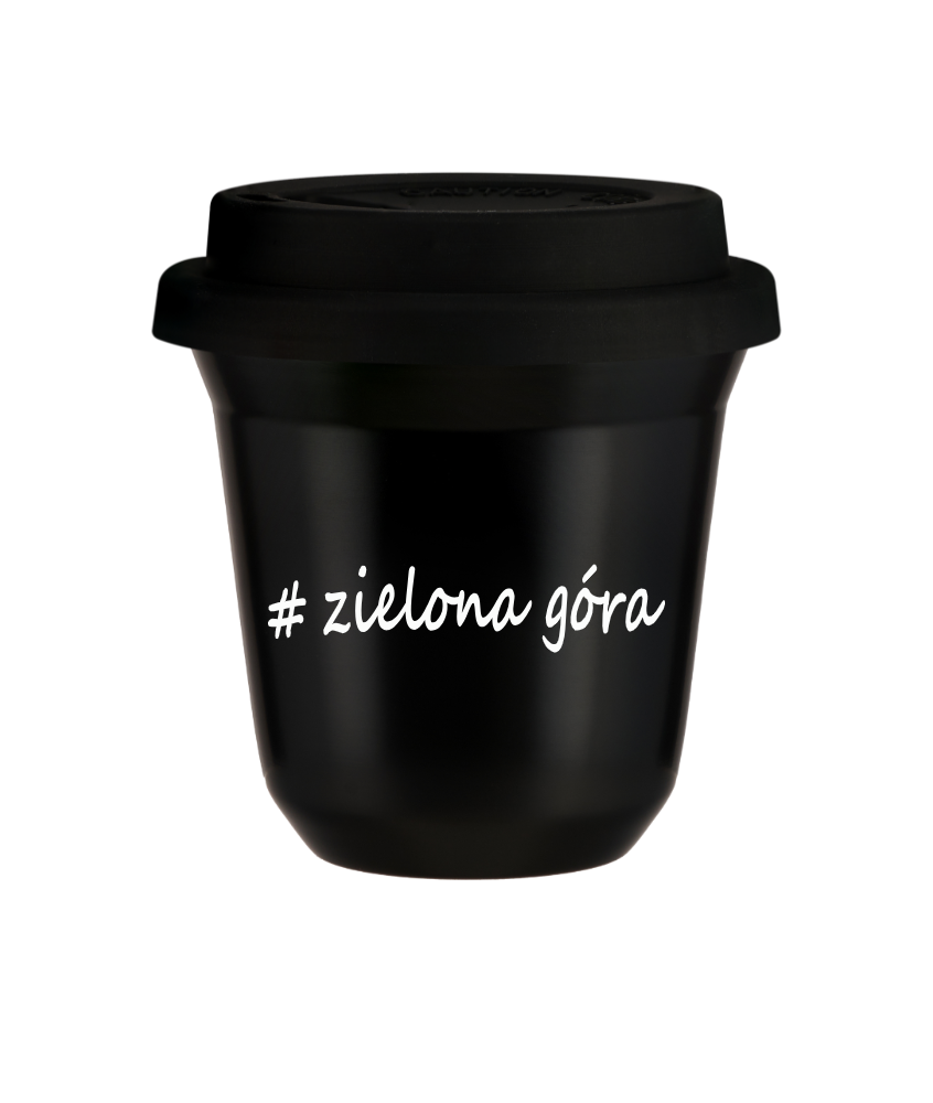 Kubek 80 ml CZARNY Zielona Góra z pokrywką czarna kubek termiczny na kawe | 70,00 zł Kubek 80 ml CZARNY Zielona Góra z pokrywką czarna kubek termiczny na kawe | 70,00 zł