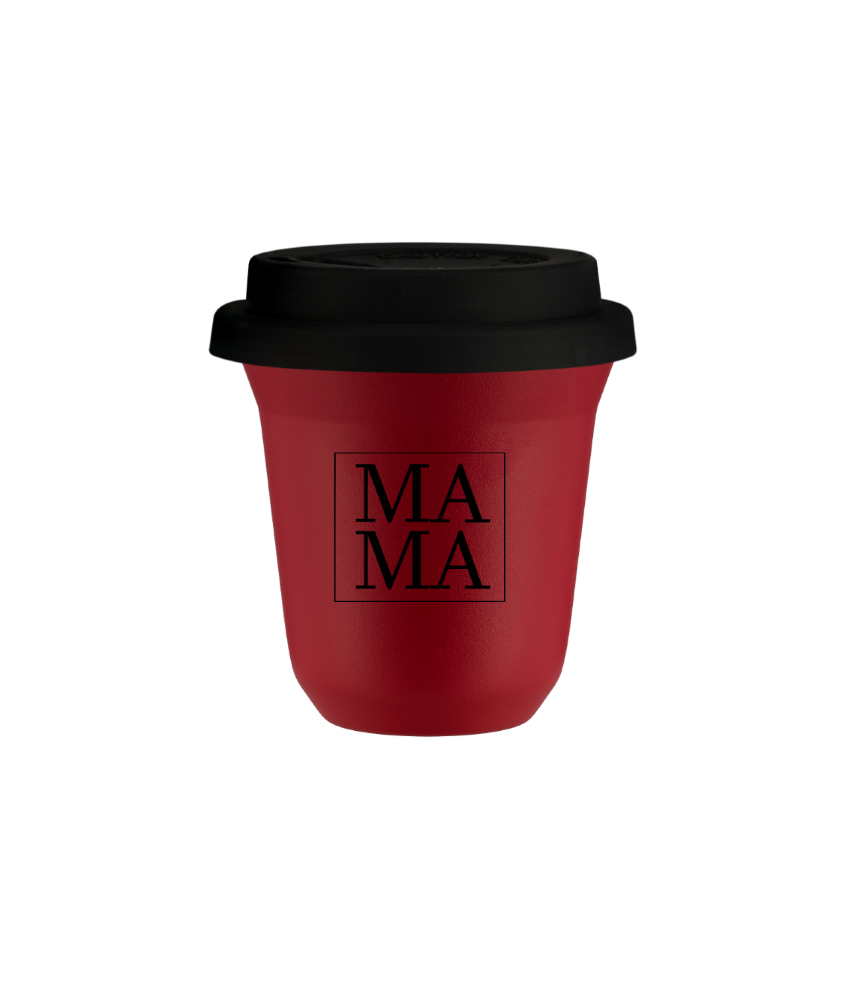Kubek czerwony „MAMA” w minimalistycznym kwadracie 80 ml kubek termiczny na kawe | 70,00 zł Kubek czerwony „MAMA” w minimalistycznym kwadracie 80 ml kubek termiczny na kawe | 70,00 zł