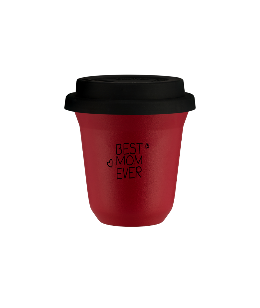 Kubek czerwony Best Mom Ever 150 ml kubek termiczny na kawe | 80,00 zł