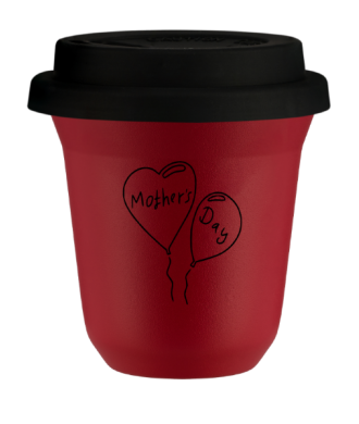 Kubek czerwony z balonami i napisem „Mother’s Day” 80 ml