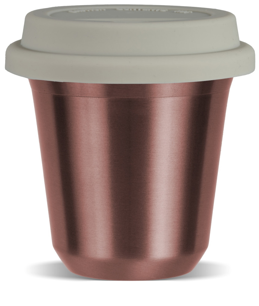 Kubek różowe złoto 240 ml z pokrywką białą kubek termiczny na kawe | 80,00 zł Kubek różowe złoto 240 ml z pokrywką białą kubek termiczny na kawe | 80,00 zł