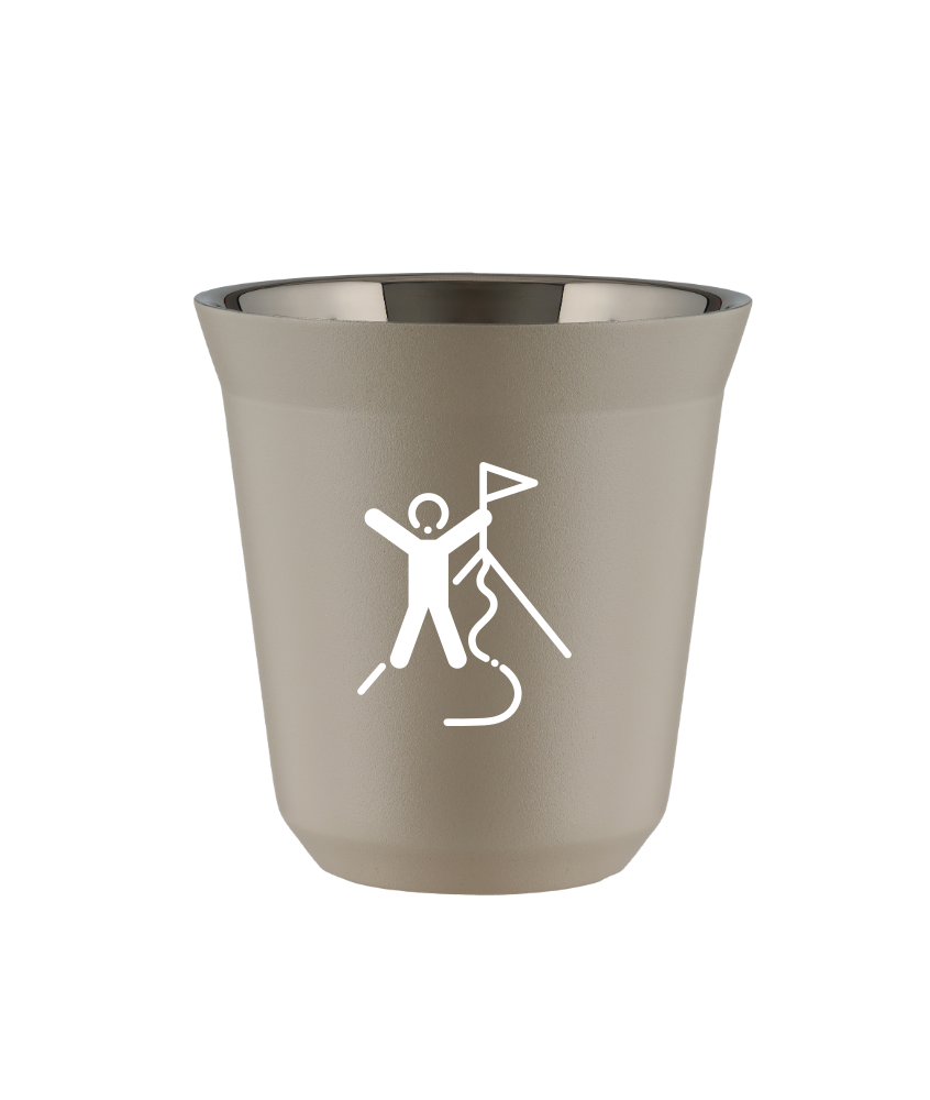 Kubek 80 ml BEŻOWY "Wspinaczka 1 (biały)"
