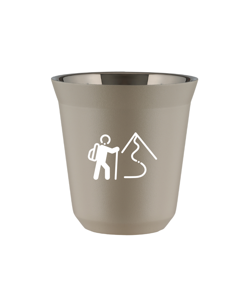Kubek 80 ml BEŻOWY "Wspinaczka 2 (biały)"