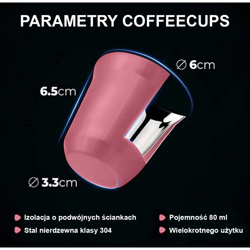 Kubek 80 ml RÓŻOWY