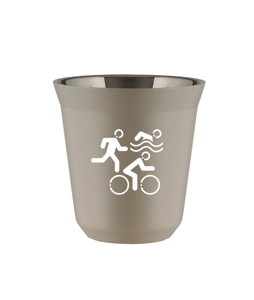 Kubek 80 ml BEŻOWY "Sporty (biały)"