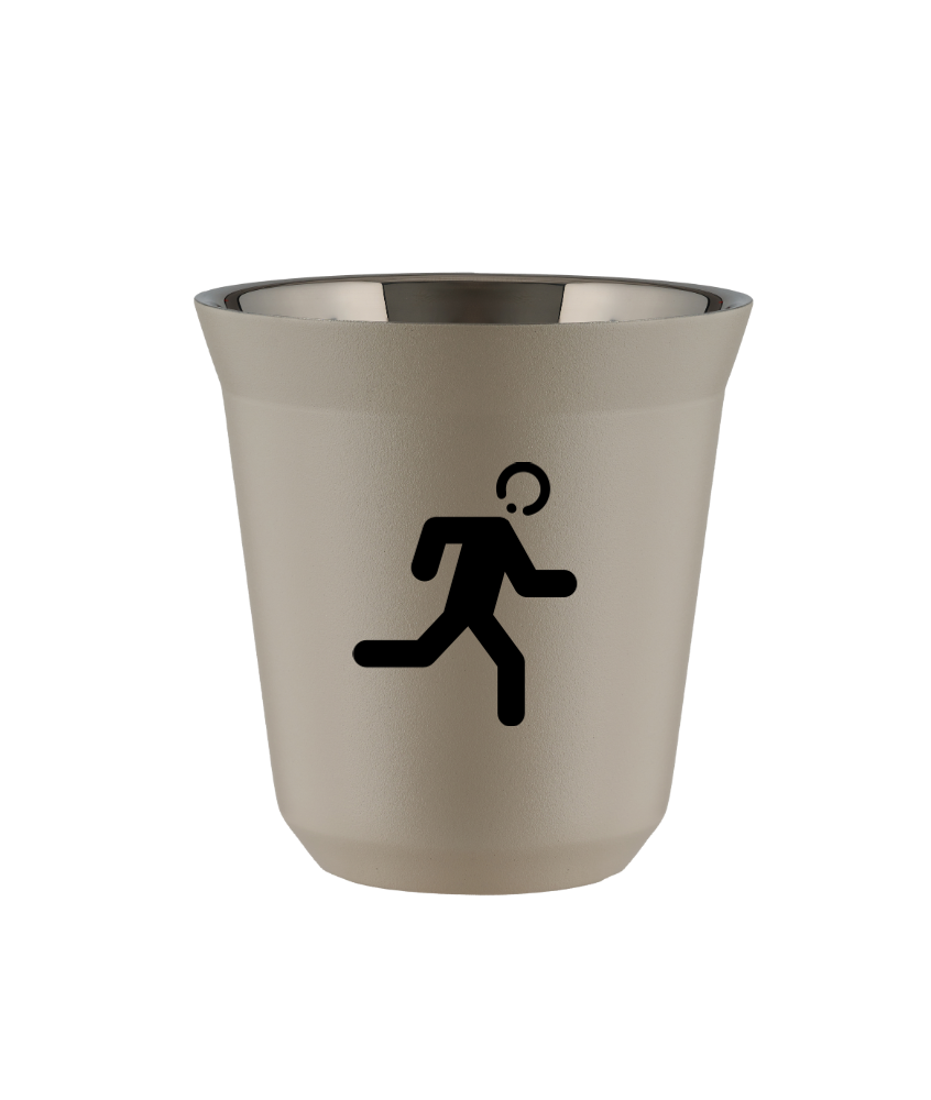 Kubek 80 ml BEŻOWY "Biegacz"