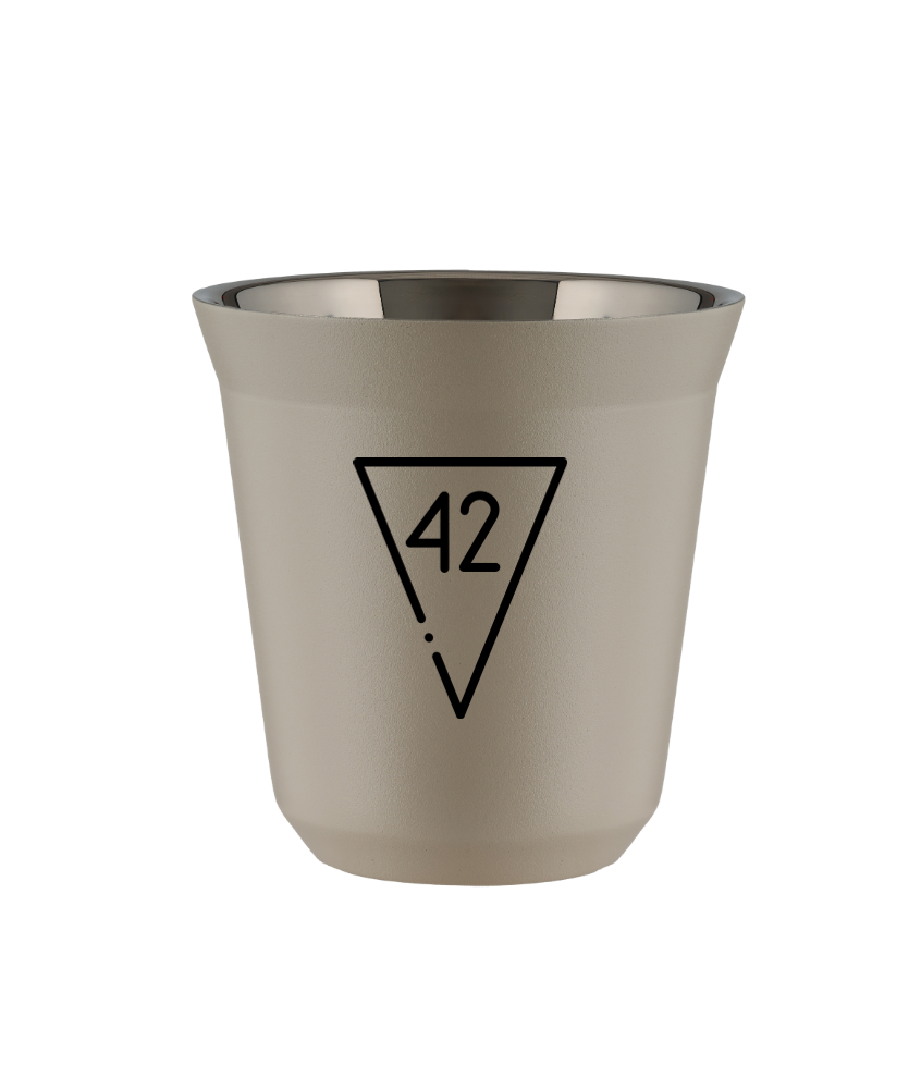 Kubek 80 ml BEŻOWY "42 (czarny)"