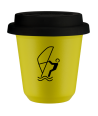 Kubek canary yellow 80 ml, SPORTY WODNE (czarny) z pokrywka czarna kubek termiczny na kawe | 70,00 zł