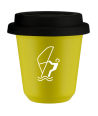 Kubek canary yellow 80 ml, SPORTY WODNE (bialy) z pokrywka czarna kubek termiczny na kawe | 70,00 zł