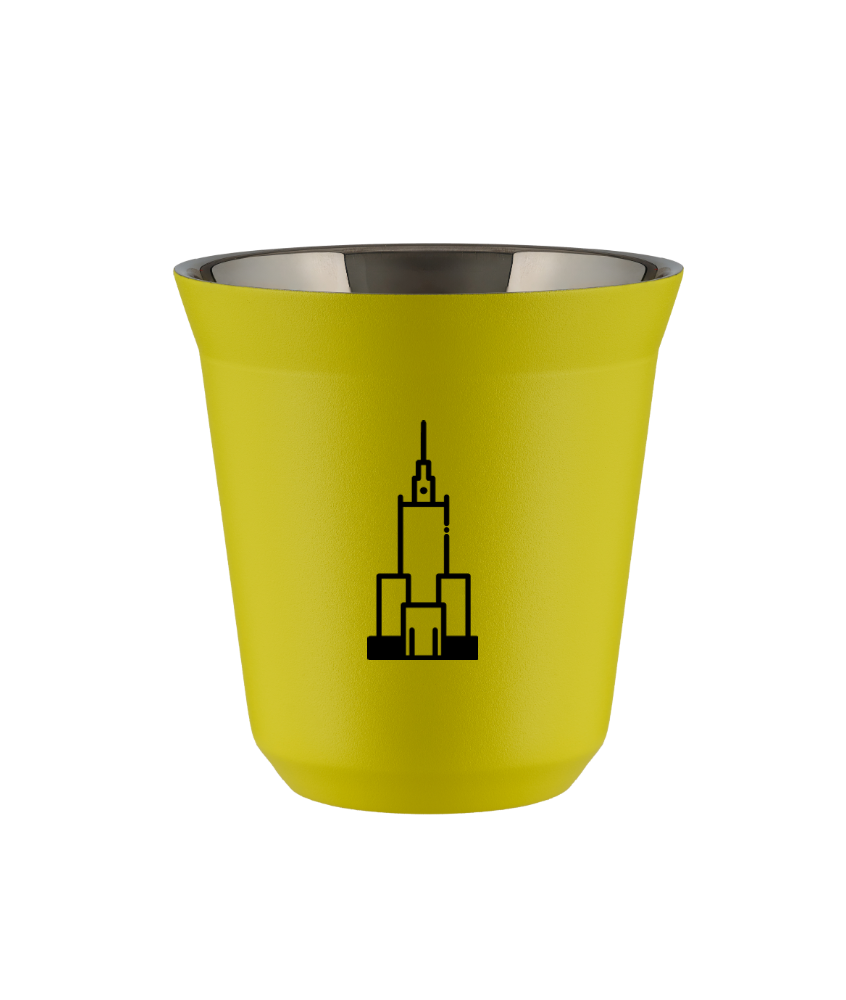 Kubek canary yellow 80 ml, PALAC KULTURY I NAUKI kubek termiczny na kawe | 65,00 zł Kubek canary yellow 80 ml, PALAC KULTURY I NAUKI kubek termiczny na kawe | 65,00 zł