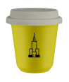 Kubek canary yellow 80 ml, PALAC KULTURY I NAUKI z pokrywka biala kubek termiczny na kawe | 70,00 zł