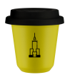 Kubek canary yellow 80 ml, PALAC KULTURY I NAUKI (czarny) z pokrywka czarna kubek termiczny na kawe | 70,00 zł