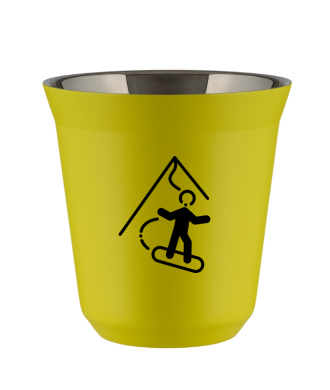 Kubek canary yellow 80 ml, SNOWBOARD (czarny)