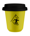 Kubek canary yellow 80 ml, SNOWBOARD (czarny) z pokrywka czarna kubek termiczny na kawe | 70,00 zł