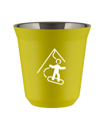 Kubek canary yellow 80 ml, SNOWBOARD (bialy)