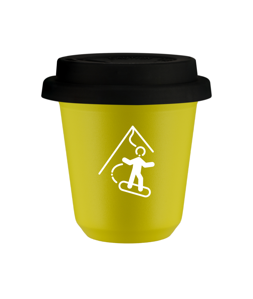 Kubek canary yellow 80 ml, SNOWBOARD (bialy) z pokrywka czarna kubek termiczny na kawe | 70,00 zł Kubek canary yellow 80 ml, SNOWBOARD (bialy) z pokrywka czarna kubek termiczny na kawe | 70,00 zł