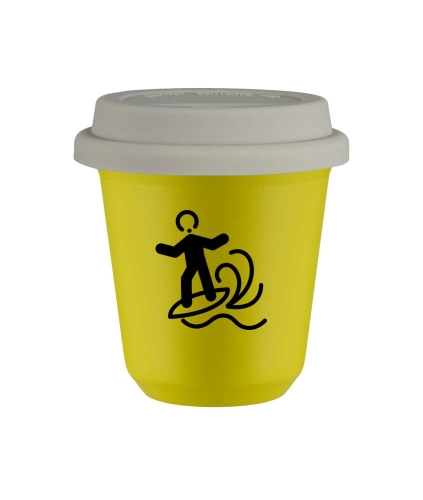 Kubek canary yellow 80 ml, WINDSURFING z pokrywka biala kubek termiczny na kawe | 70,00 zł Kubek canary yellow 80 ml, WINDSURFING z pokrywka biala kubek termiczny na kawe | 70,00 zł
