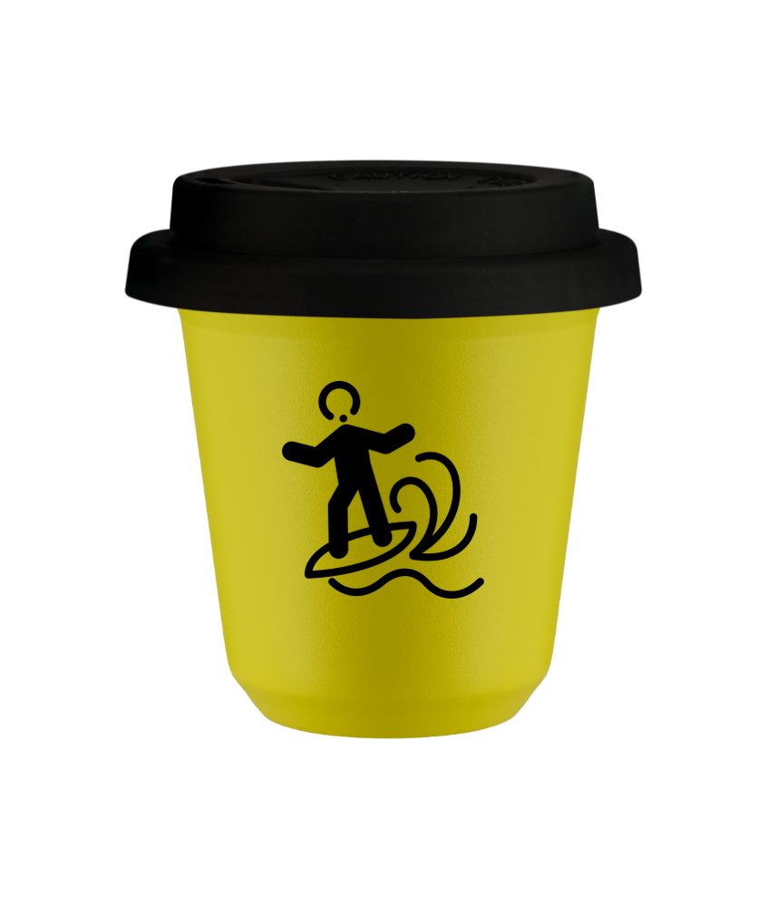 Kubek canary yellow 80 ml, WINDSURFING (czarny) z pokrywka czarna kubek termiczny na kawe | 70,00 zł Kubek canary yellow 80 ml, WINDSURFING (czarny) z pokrywka czarna kubek termiczny na kawe | 70,00 zł