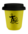 Kubek canary yellow 80 ml, WINDSURFING (czarny) z pokrywka czarna kubek termiczny na kawe | 70,00 zł